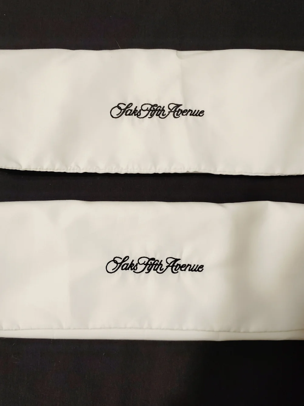 Saks Fifth Avenue White Embroidered Pillowcases Set